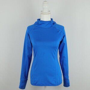 Athleta Plush Tech Women's XS Blue Fleece Lined Activewear Hoodie Pullover